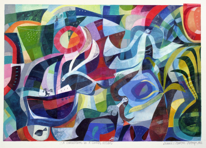 A Commotion in a Cornish Ocean - September 2012 - 60 x 48cm