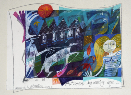 Autumn Dog Walking Days - 32x22cm - £240